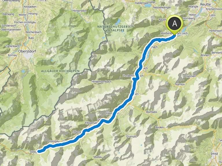 Toller Blick auf den Lech – Am Lech Runde von Weißenbach am Lech