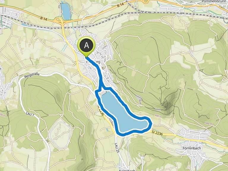 Ausblick auf den See – Happurger Stausee Runde von Happurg | Wanderung