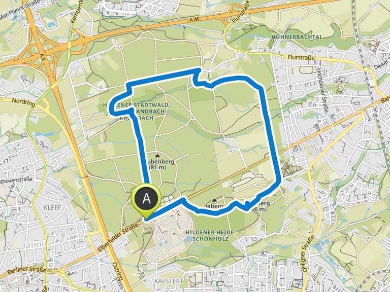 Hildener Heide – Teich im Hildener Stadtwald Runde von Kalstert