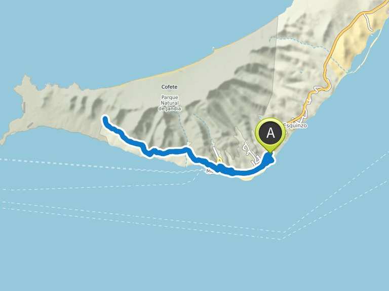 Solana Matorral : Traumstrand Von Morro Jable Hafen Von Morro Jable Runde Von Solana Matorral Fahrradtour Komoot