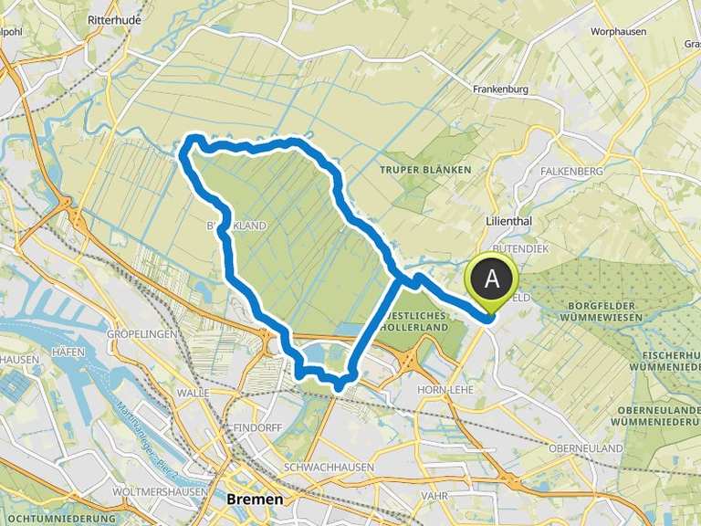 Schleuse Kuhsiel – Bremer Blockland: Dammsiel Loop from Lehesterdeich
