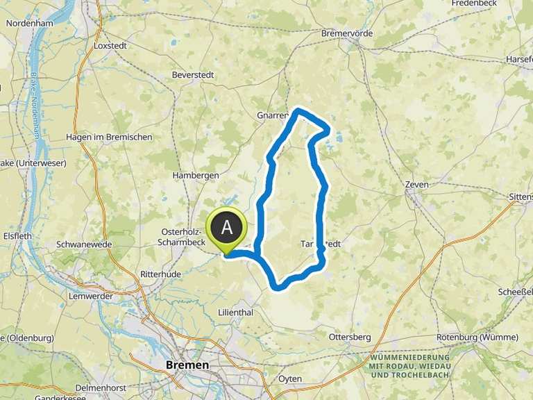 Worpsweder Mühle – Neu Helgoland Runde von Weyermoor | Fahrradtour | Komoot