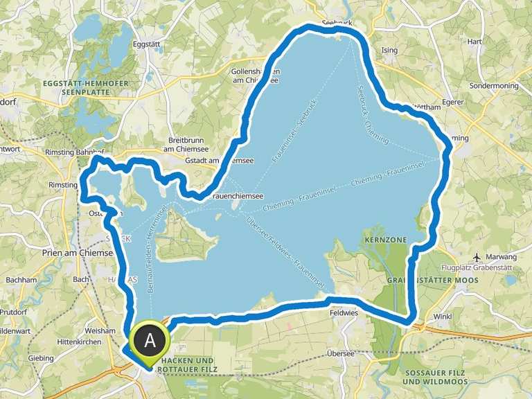 Chiemsee Uferweg bei Gstadt – Chiemsee Uferweg Runde von Bernau am