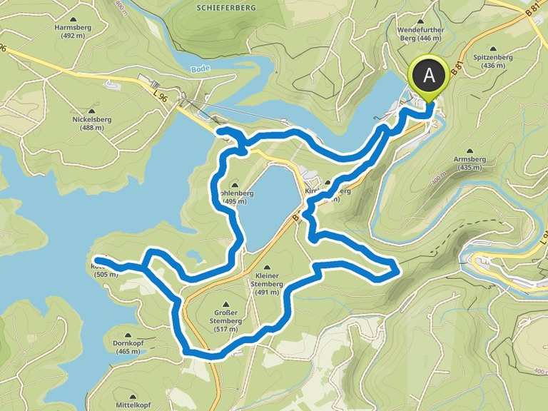 Rotestein (HWN 054) – Rappbodetalsperre Loop from Hüttenrode | hike