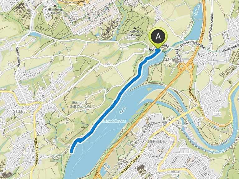 Blick auf den Kemnader See – Kemnader See Loop from Gerberviertel