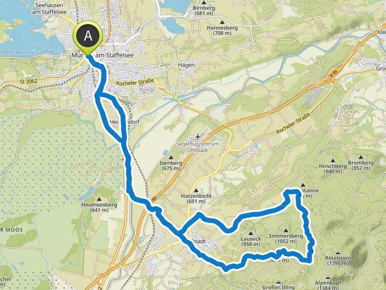Traumhafte Bergsicht – Ausblick Murnauer Moos Runde von Murnau Ort