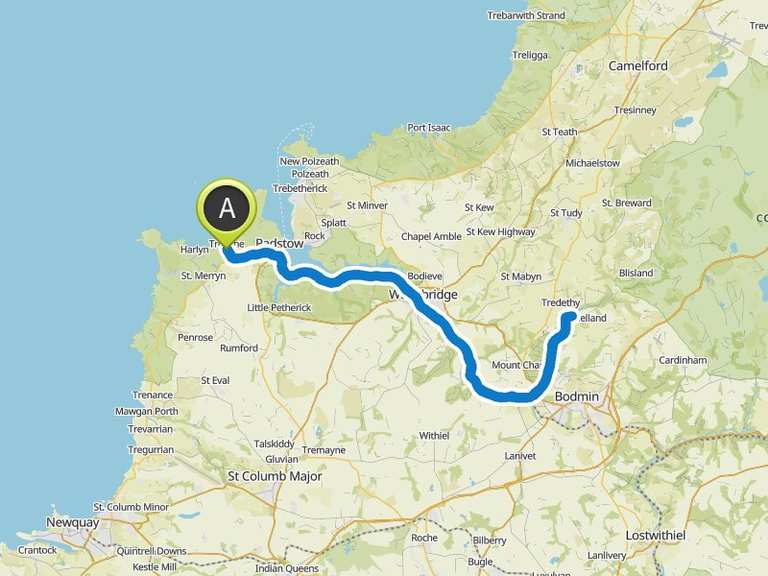 Camel Trail Cornwall Camel Trail Loop from Padstow bike Tour Komoot