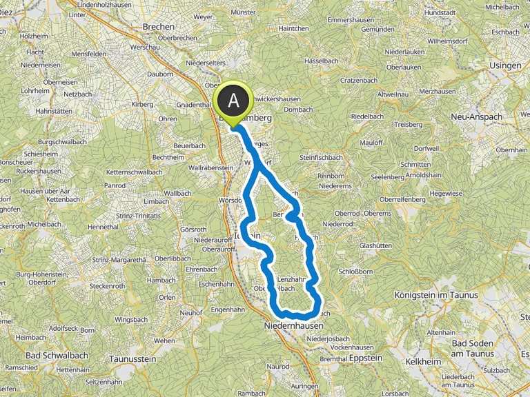 Schöner Blick! – Blick zum Feldberg Runde von Bad Camberg | Fahrradtour