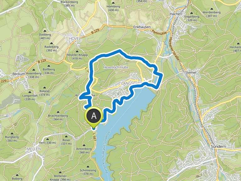 Schöne Aussicht (Sorpesee) – Sorpepromenade Runde von Langscheid