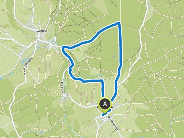 A 130 Km/h Je Parcours Environ Beau parcours P1 à Porcheresse Rondje vanuit Porcheresse | wandeling