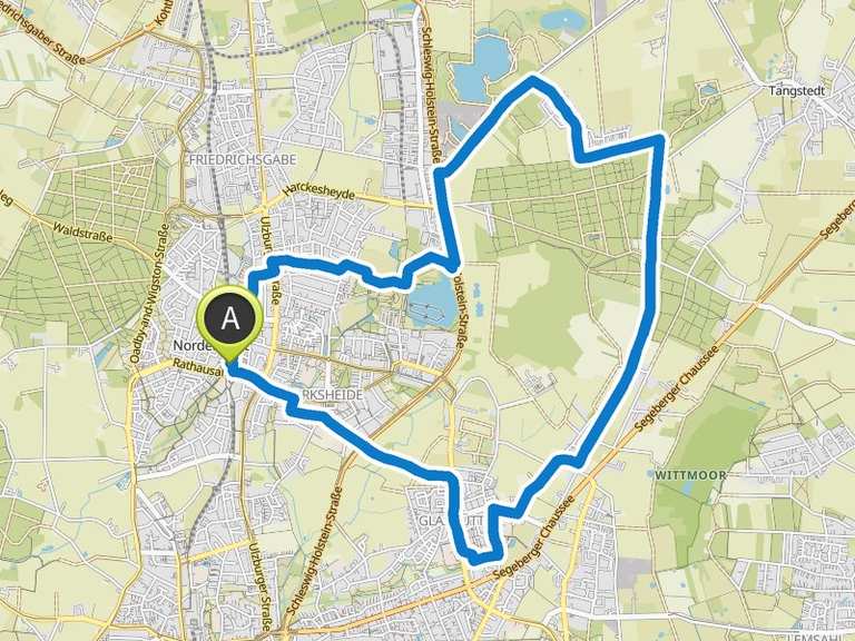 Tangstedter Forst – Rennstrecke Runde von Moorbekhalle (Schulzentrum