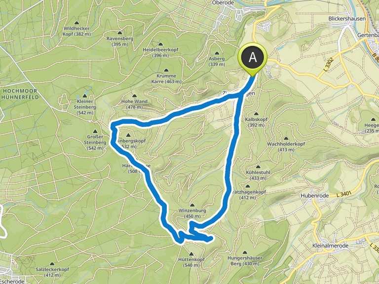 Frau-Holle-Pfad – X4 Richtung Bilstein Runde von Ziegenhagen