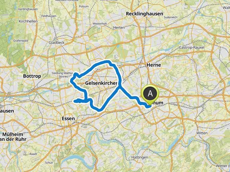 Erzbahntrasse Radweg – Grimberger Sichel Loop from West Bahnhof | bike