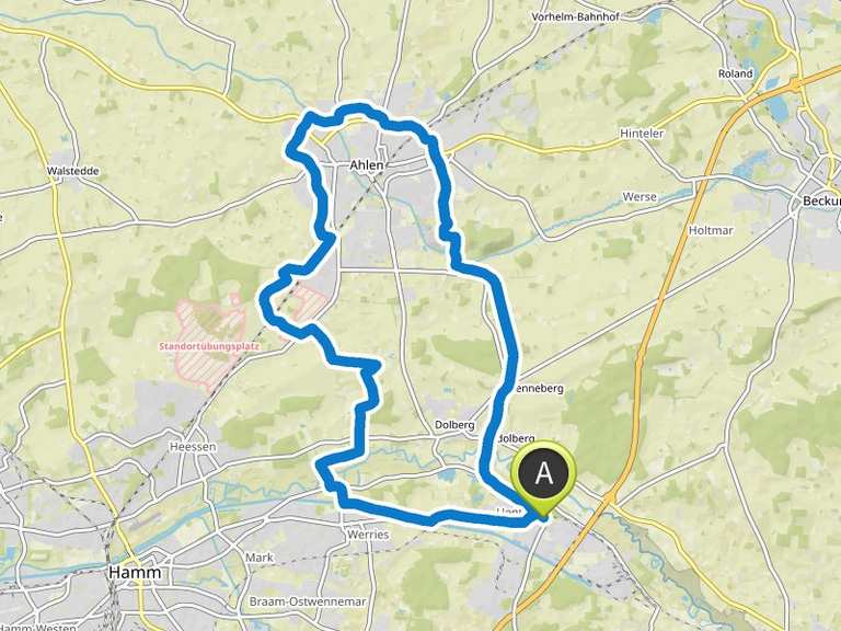 Die Lippe Lippeauen Runde von HammUentrop Fahrradtour