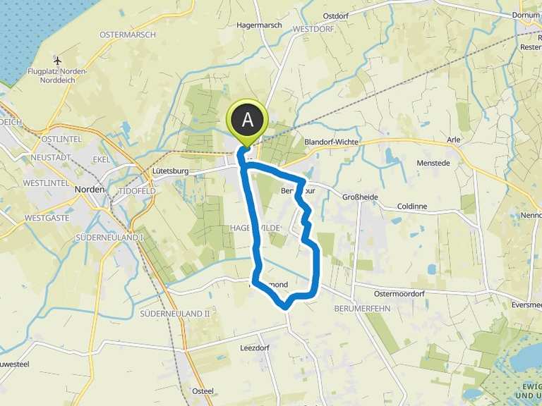 Burg Berum – Wasserburg Berum Runde von Hage (Ostfriesland