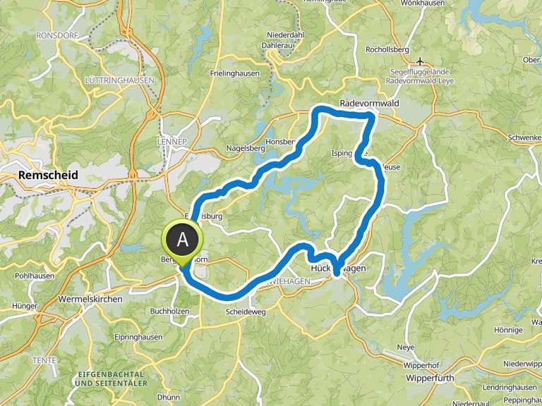 Wuppertalsperre – Blick auf die Wuppertalsperre Runde von Bergisch Born