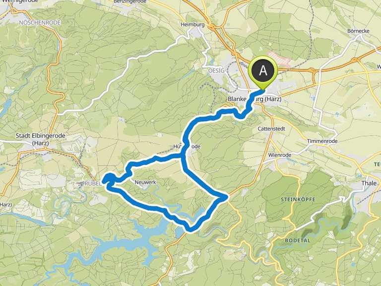 Hängebrücke – Rappbodetalsperre Recorrido circular desde Blankenburg