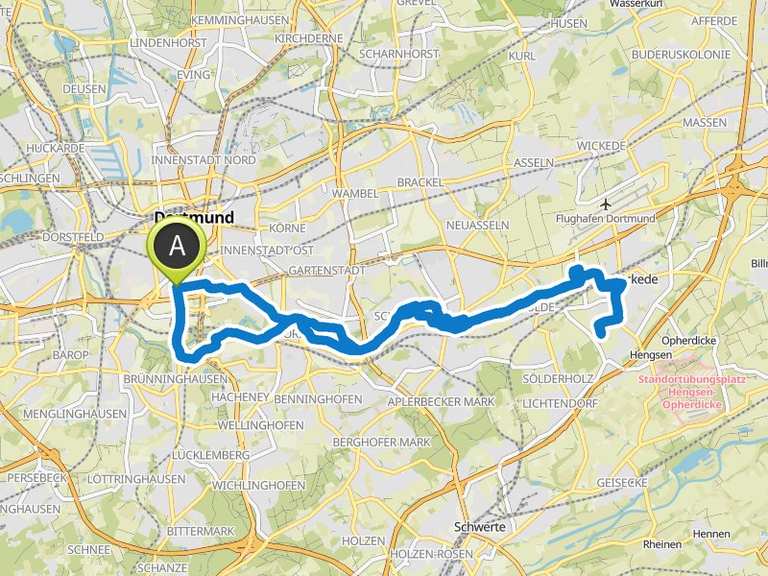 Emscherweg bei Dortmund-Sölde – Emscherquellhof Runde von