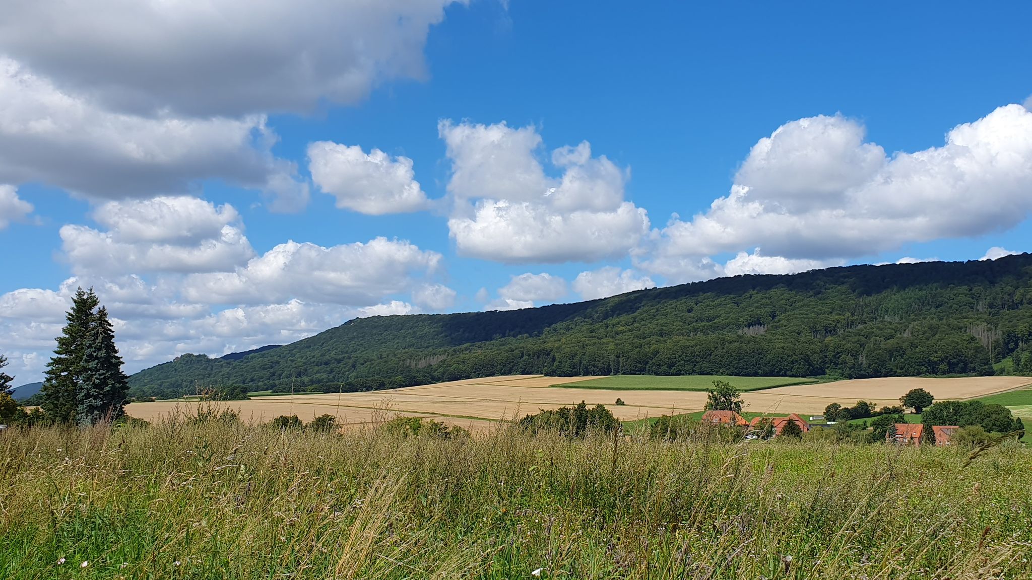 Schaumburg und Paschenburg on top des Wesergebirges