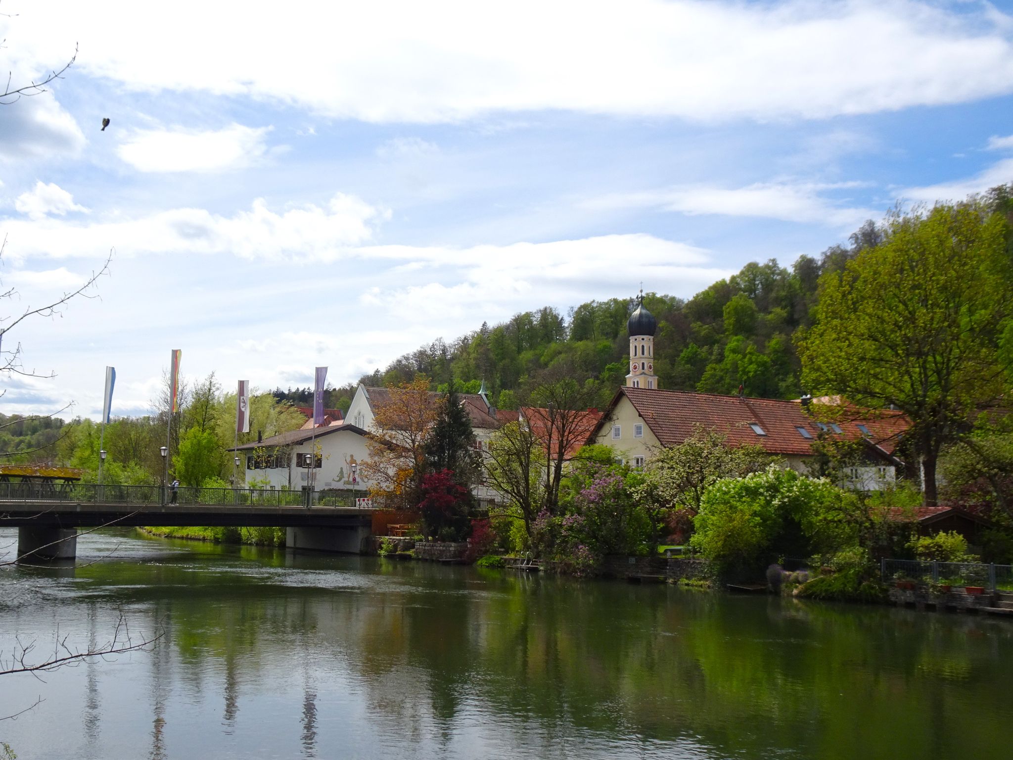 Blick zurück auf Wolfratshausen