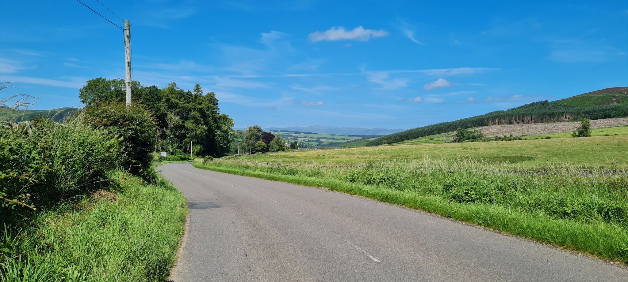 Lowther hill "golf ball" in the distance.