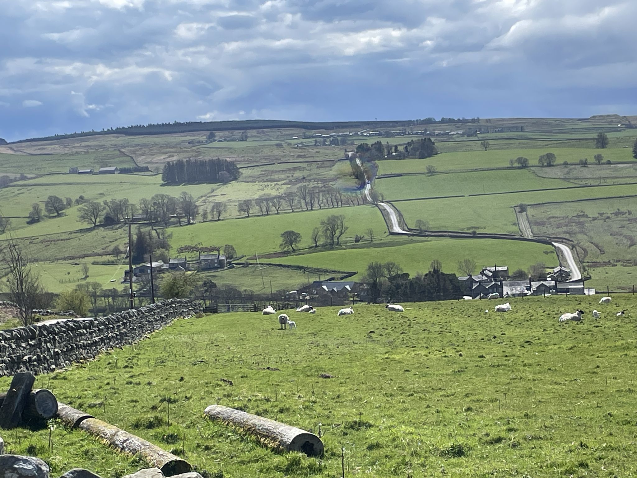 Spectacular view over Raylees Common, north of East Woodburn