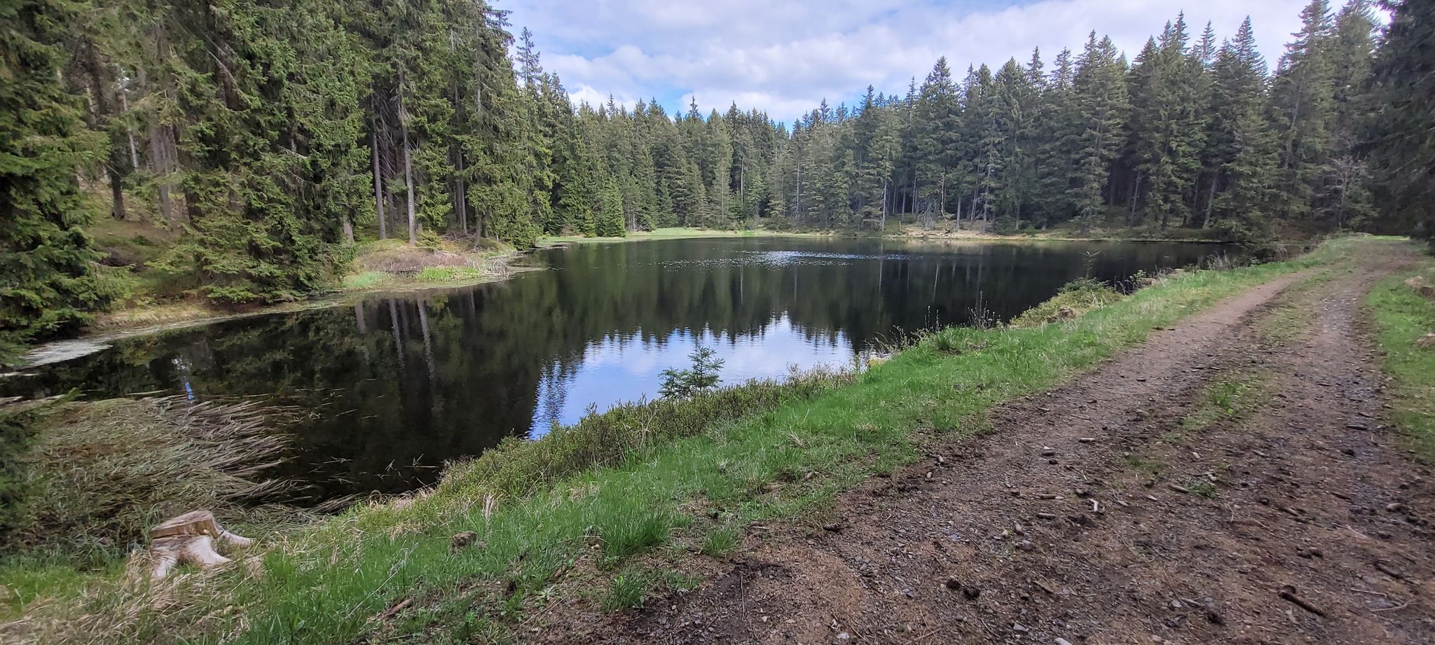 schöner Teich an der Tou
