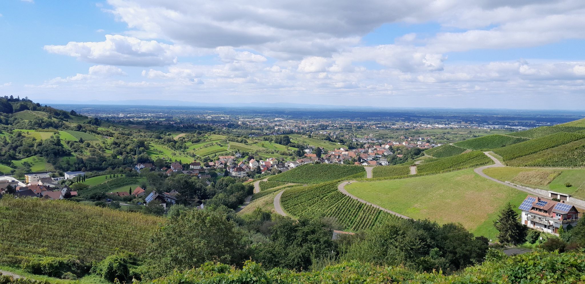 über Bühl bis zu den Vogesen