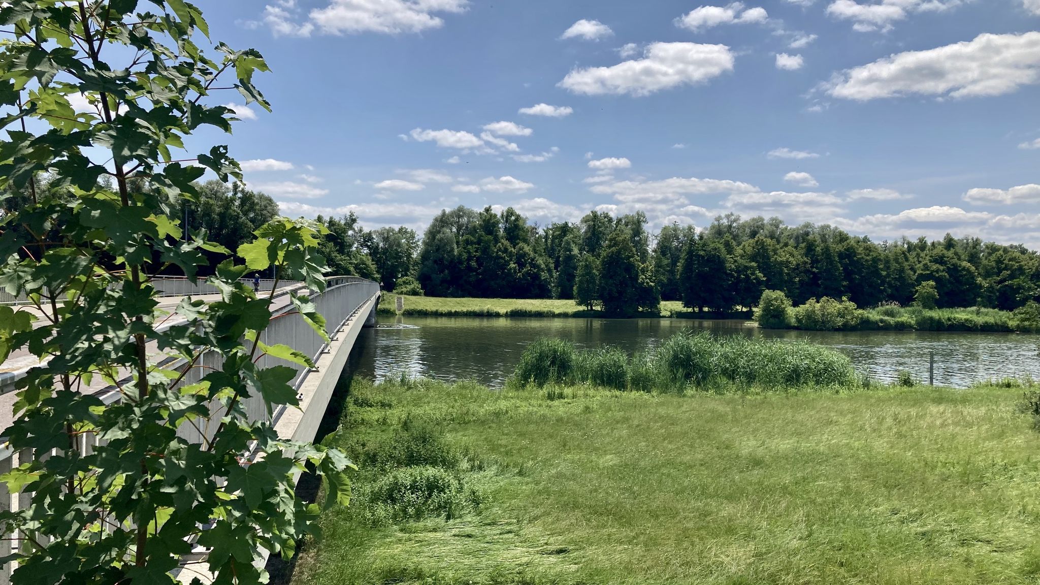über die Donau bei Erlingshofen