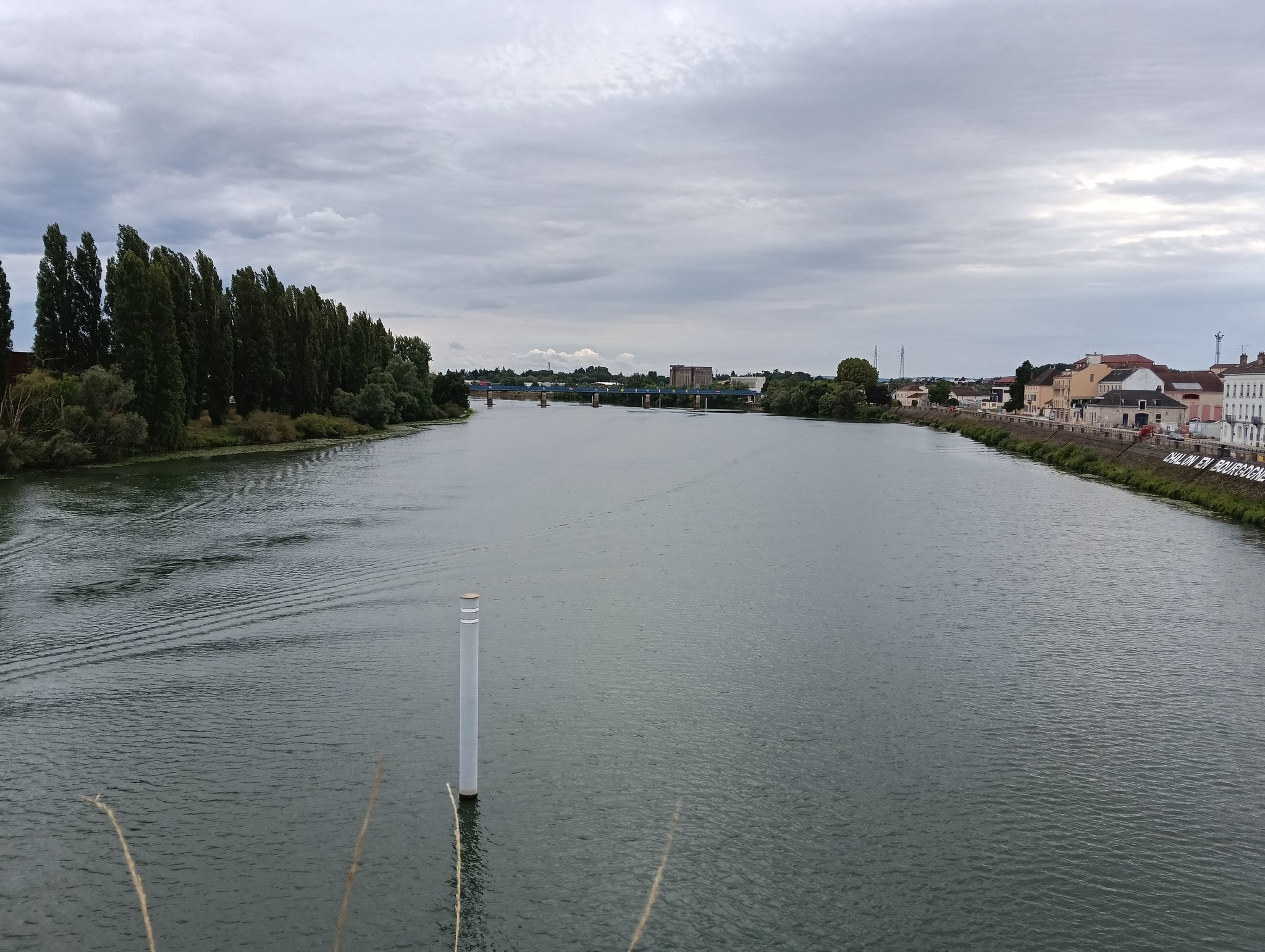 Saône!Vedere de pe podul Jean Richard!