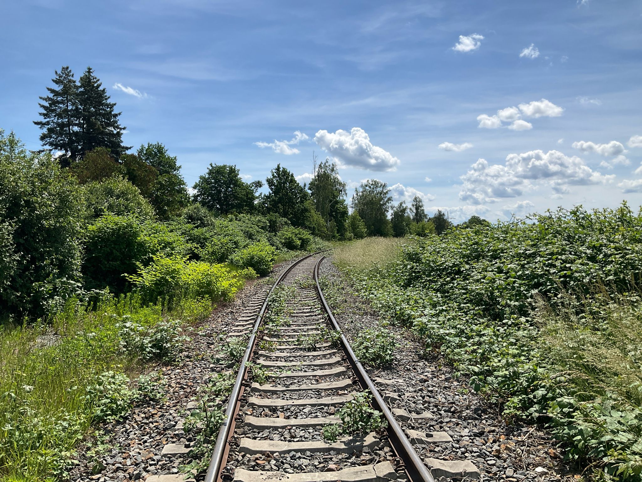 Blick Fahrtrichtung Glauchau