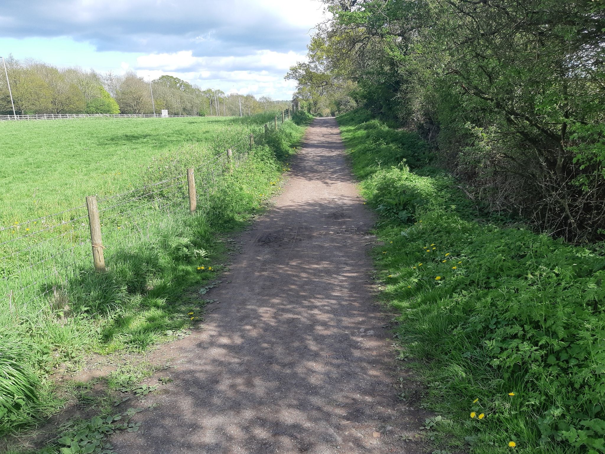 Path along the Chippenham Bypass