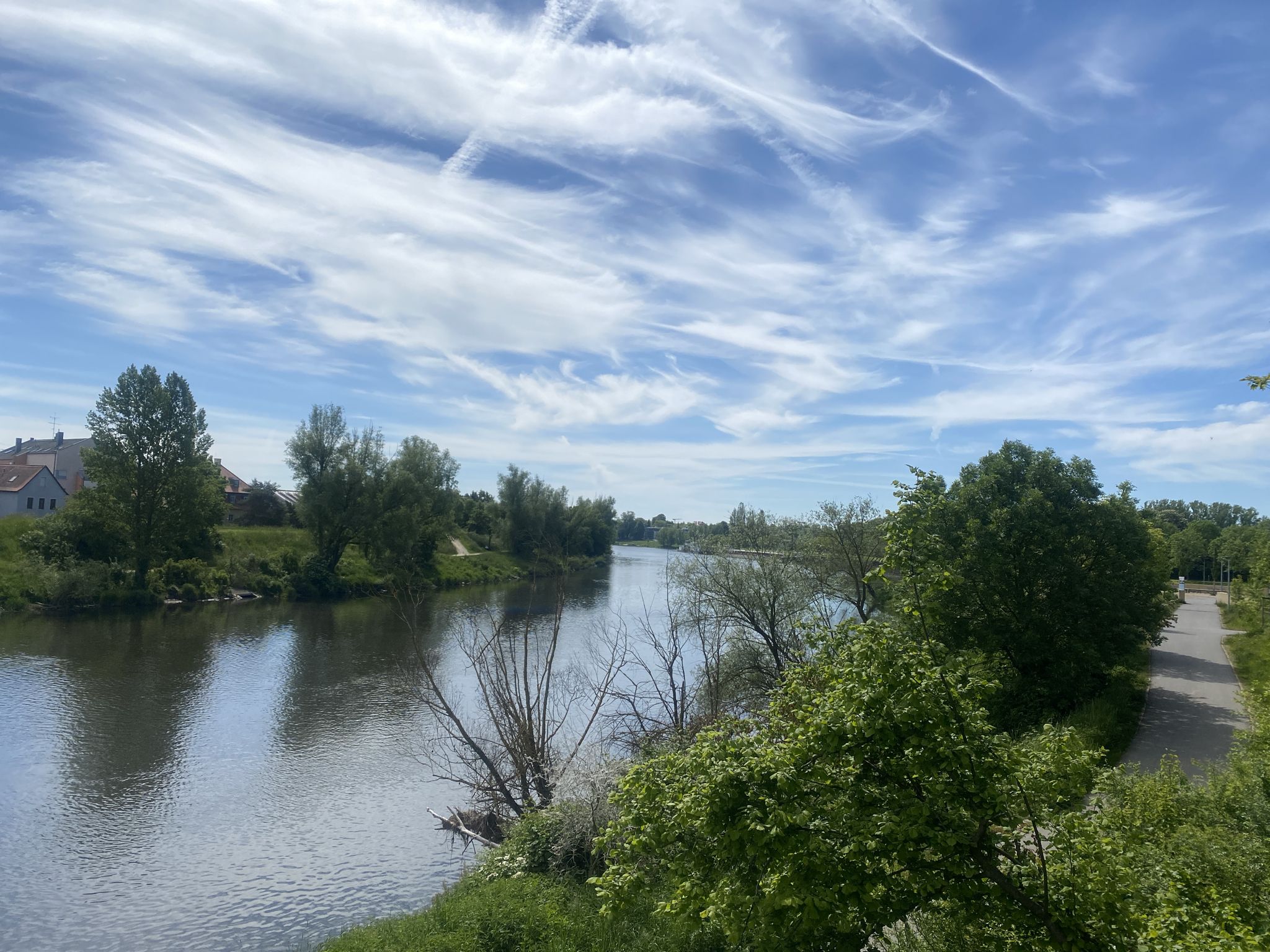 Der Regen mündet in die Donau 