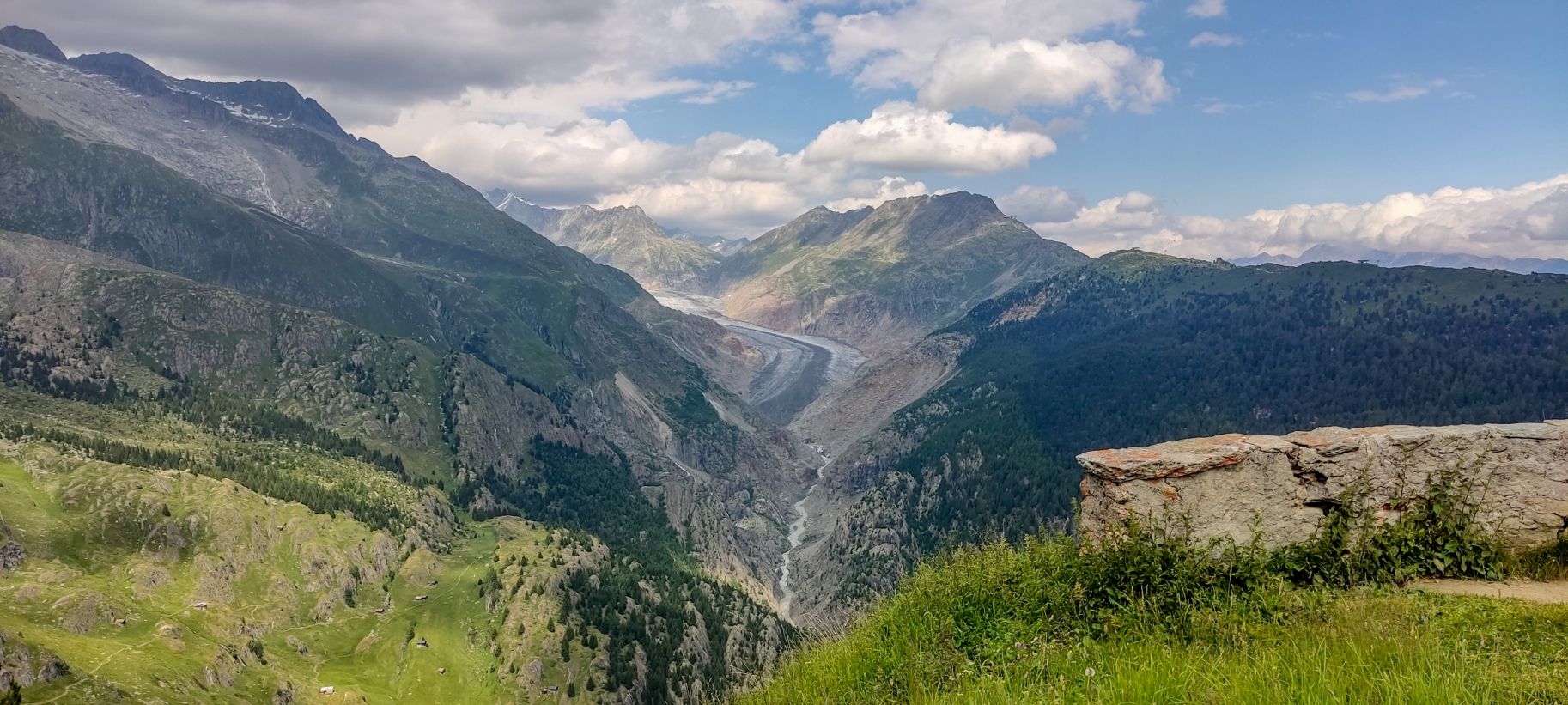 Blick zum Aletschgletscher