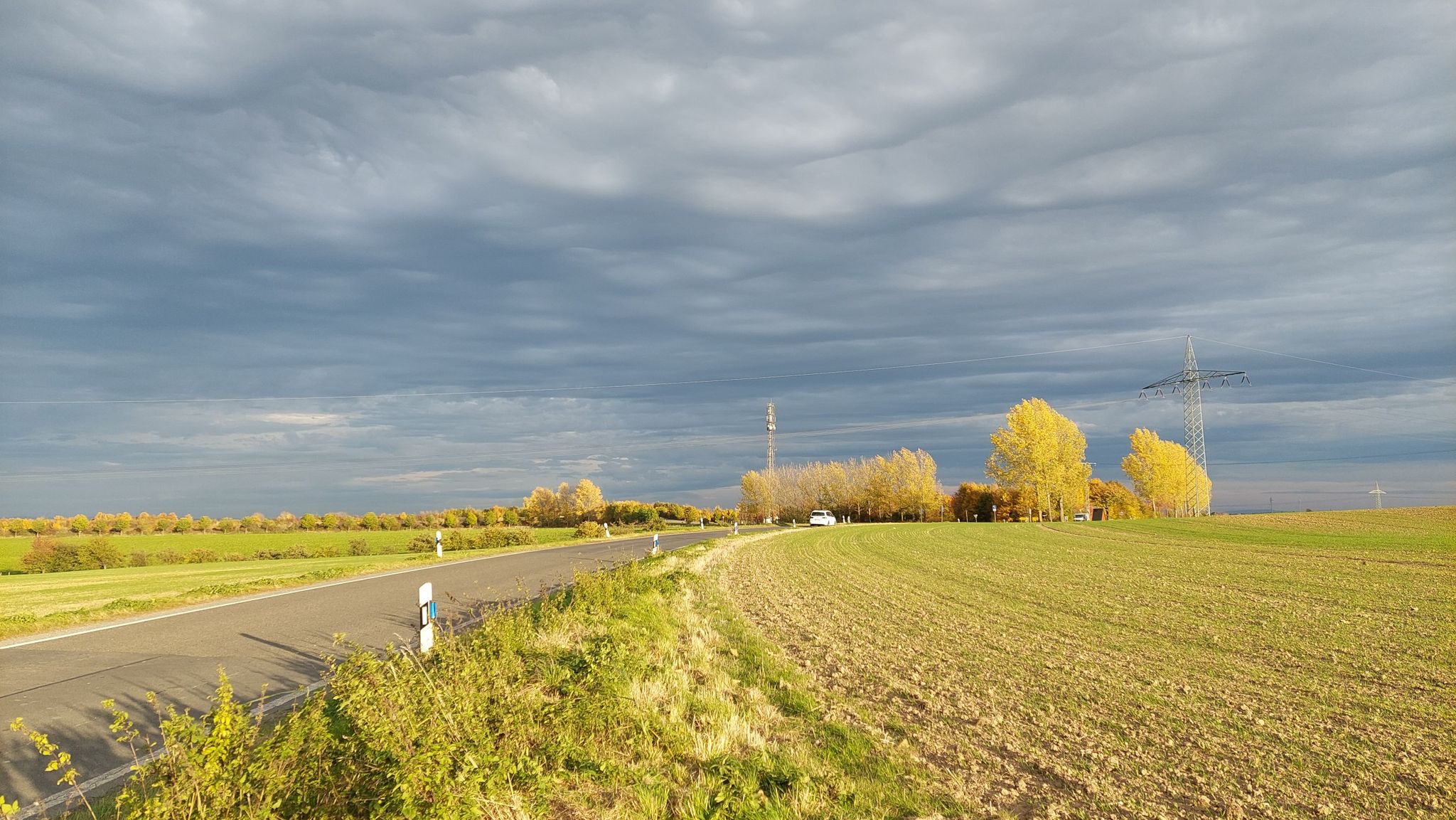 Abendstimmung beim Autobahndreieck Dresden/West