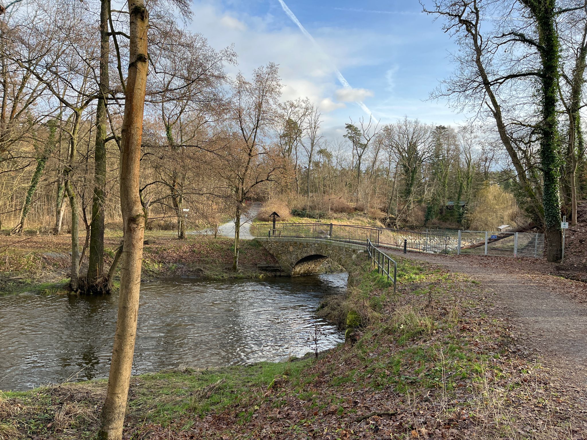 Brücke über die Pulsnitz an der Grünmetzmühle