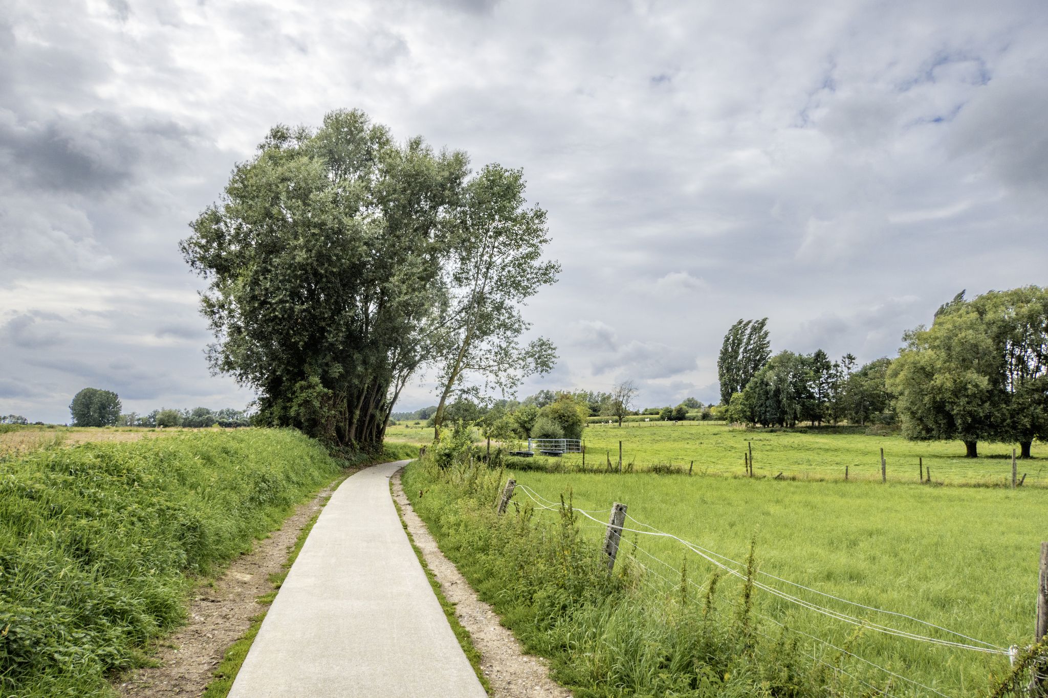 Op een fietspad in Denderhoutem