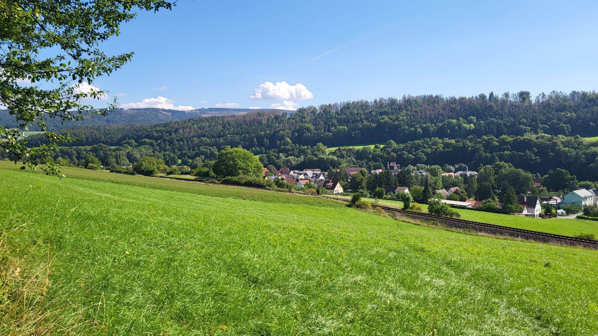 Blick hinunter auf Grümpen