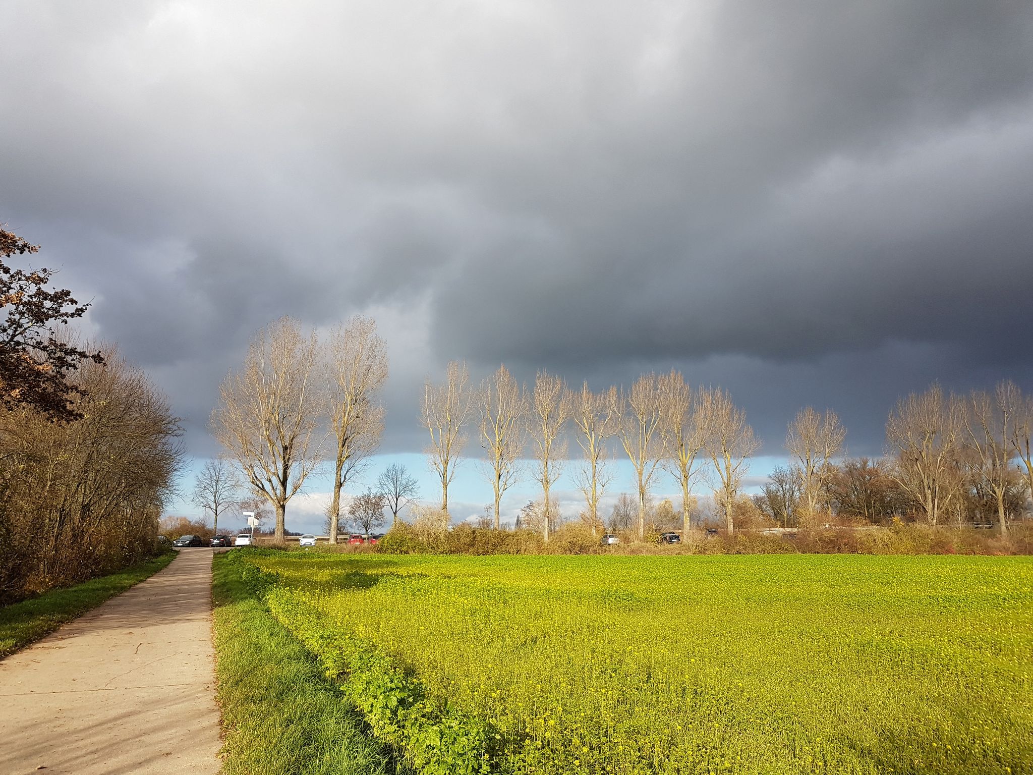 Diese dunkle Wolke brachte im Anschluss sogar noch ein paar Tropfen Regen.