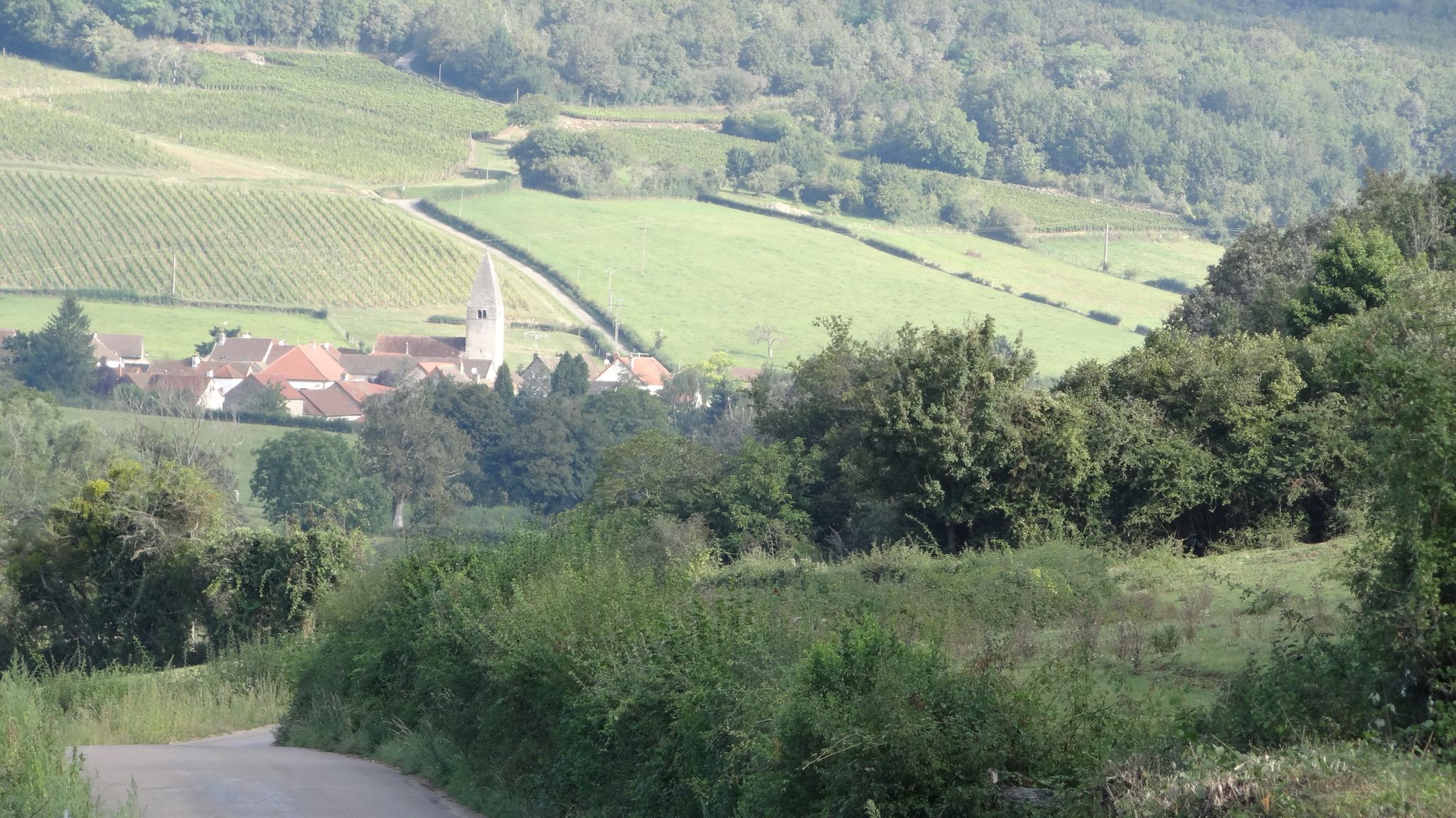 clocher de Chamilly à la sortie d'Aluze