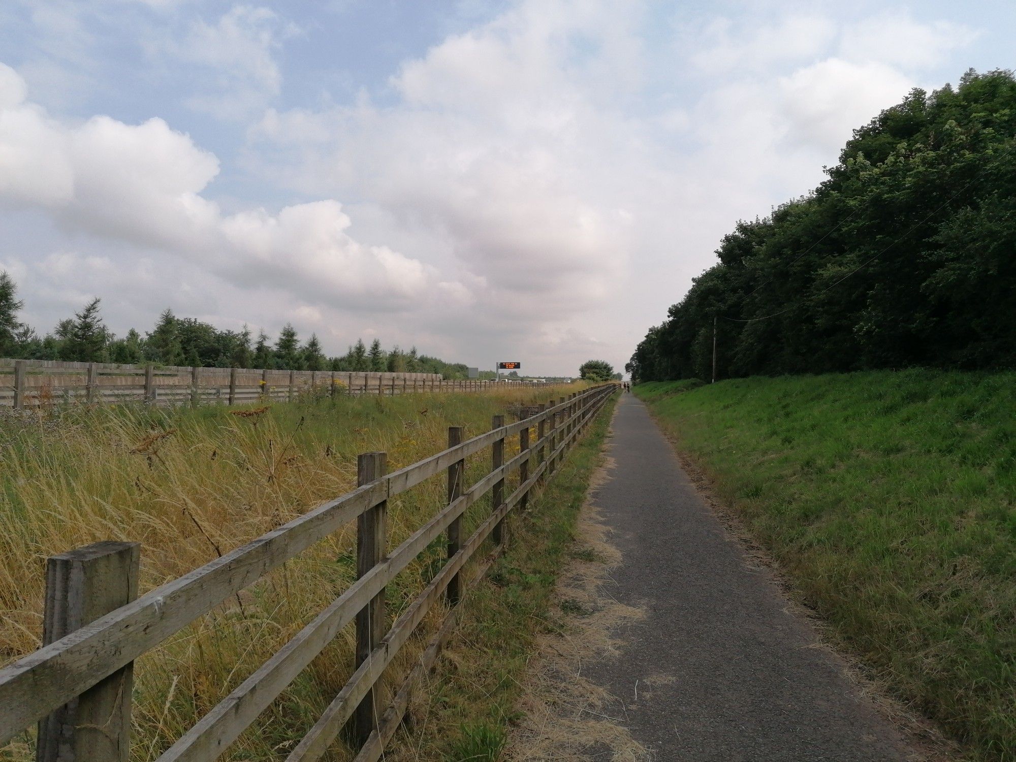 Cycle path now for a mile or so