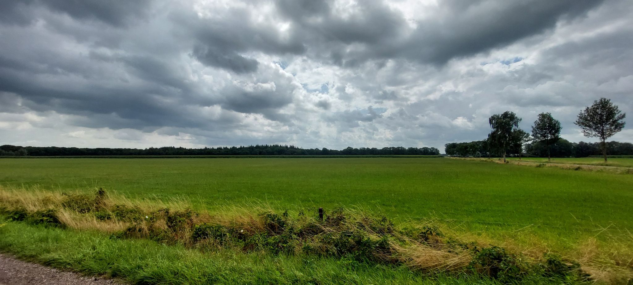 Op 50,5 km: dreigende wolken