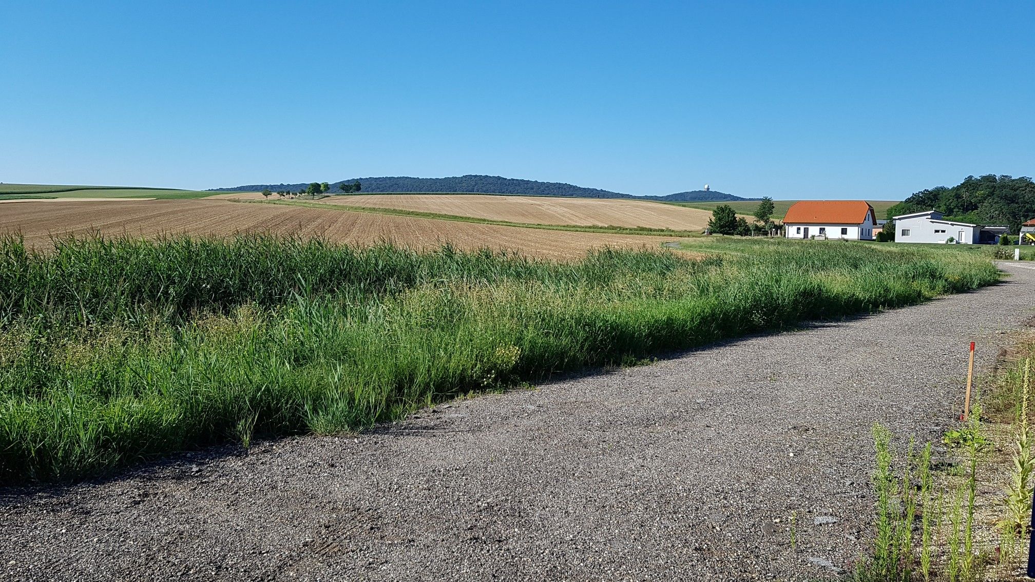 Nach Wenzersdorf, Blick zur Radarkuppel