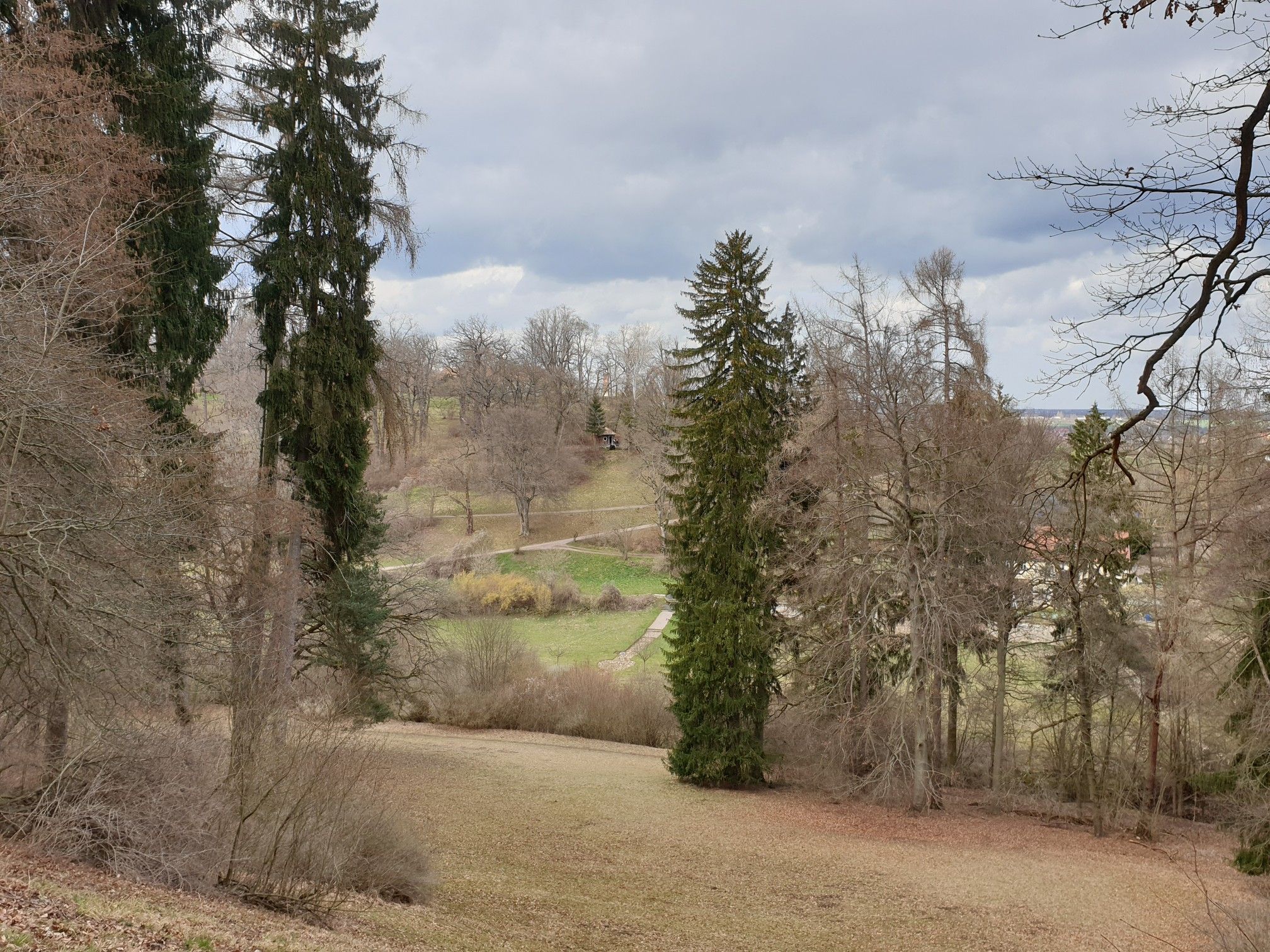 Schloss und Park Belvedere in Reichweite, aber keine Zeit - wir müssen weiter
