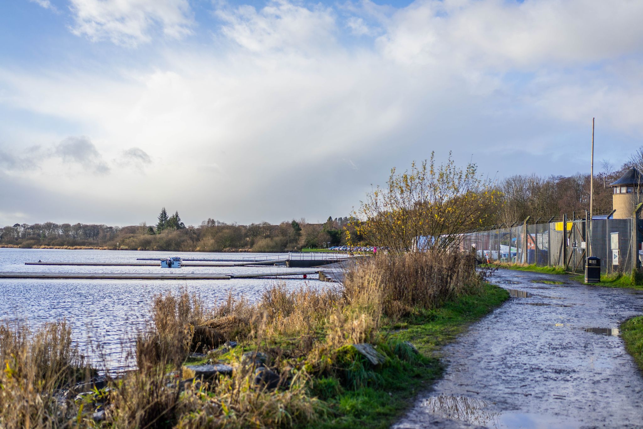 Looking towards the Castle Semple Visitor Centre