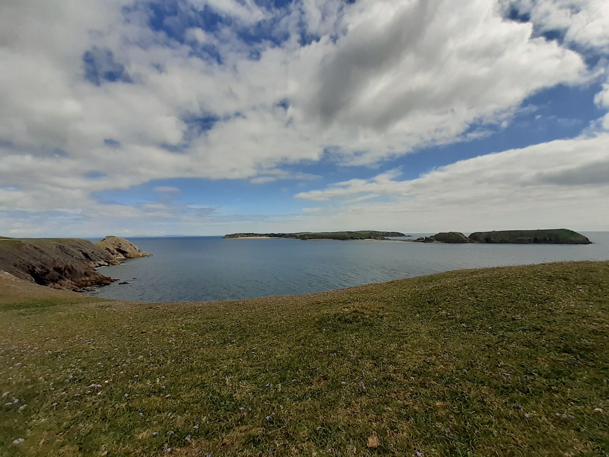 St. Margarets Island and causeway joinging to Caldey Island