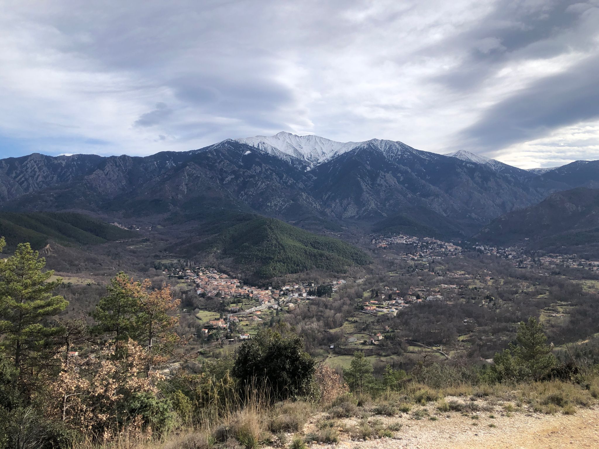 Vernet-les-Bains with Canigou in the background