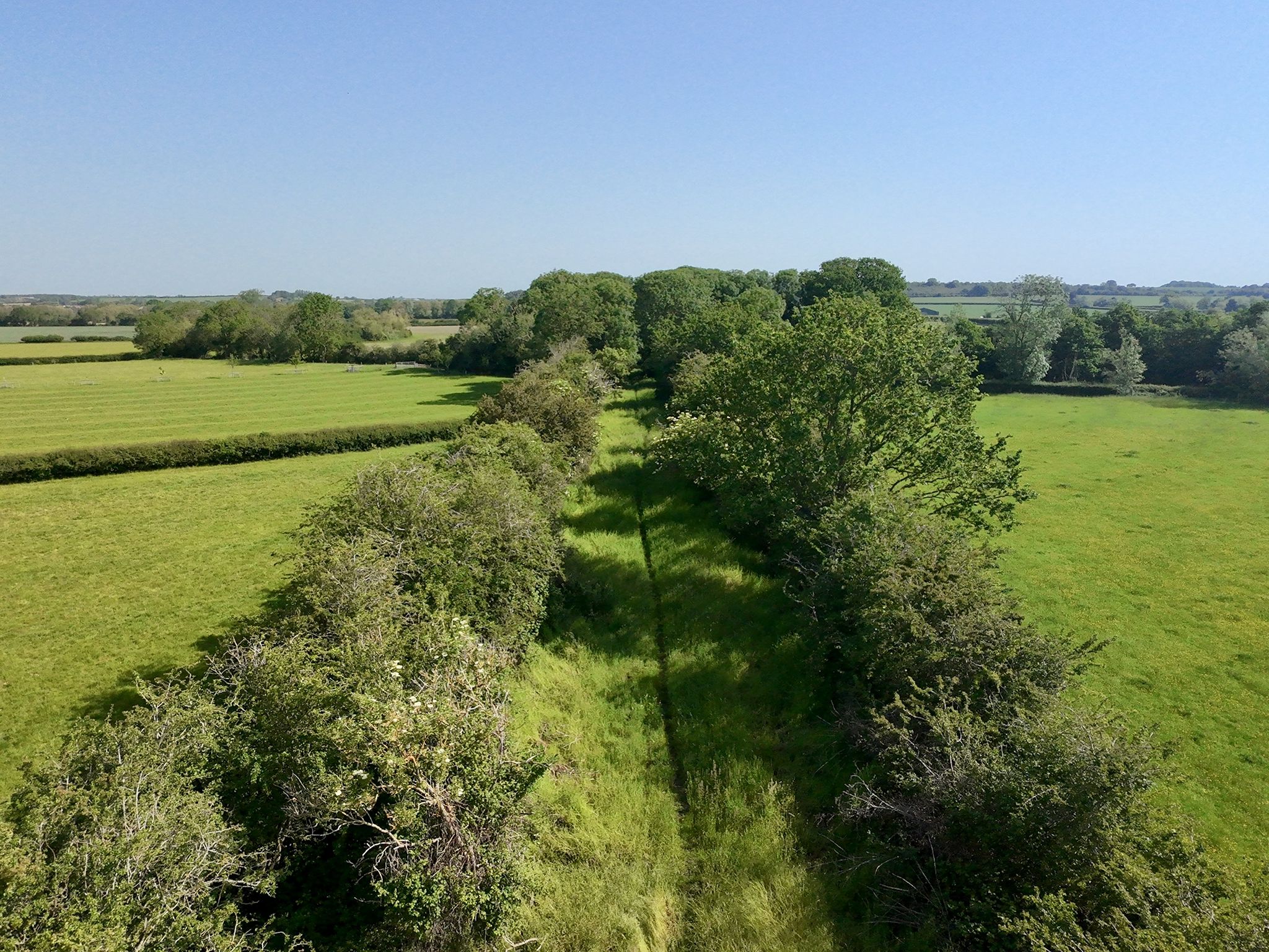 Honeybourne Railway Line (disused) looking back to Honeybourne Village