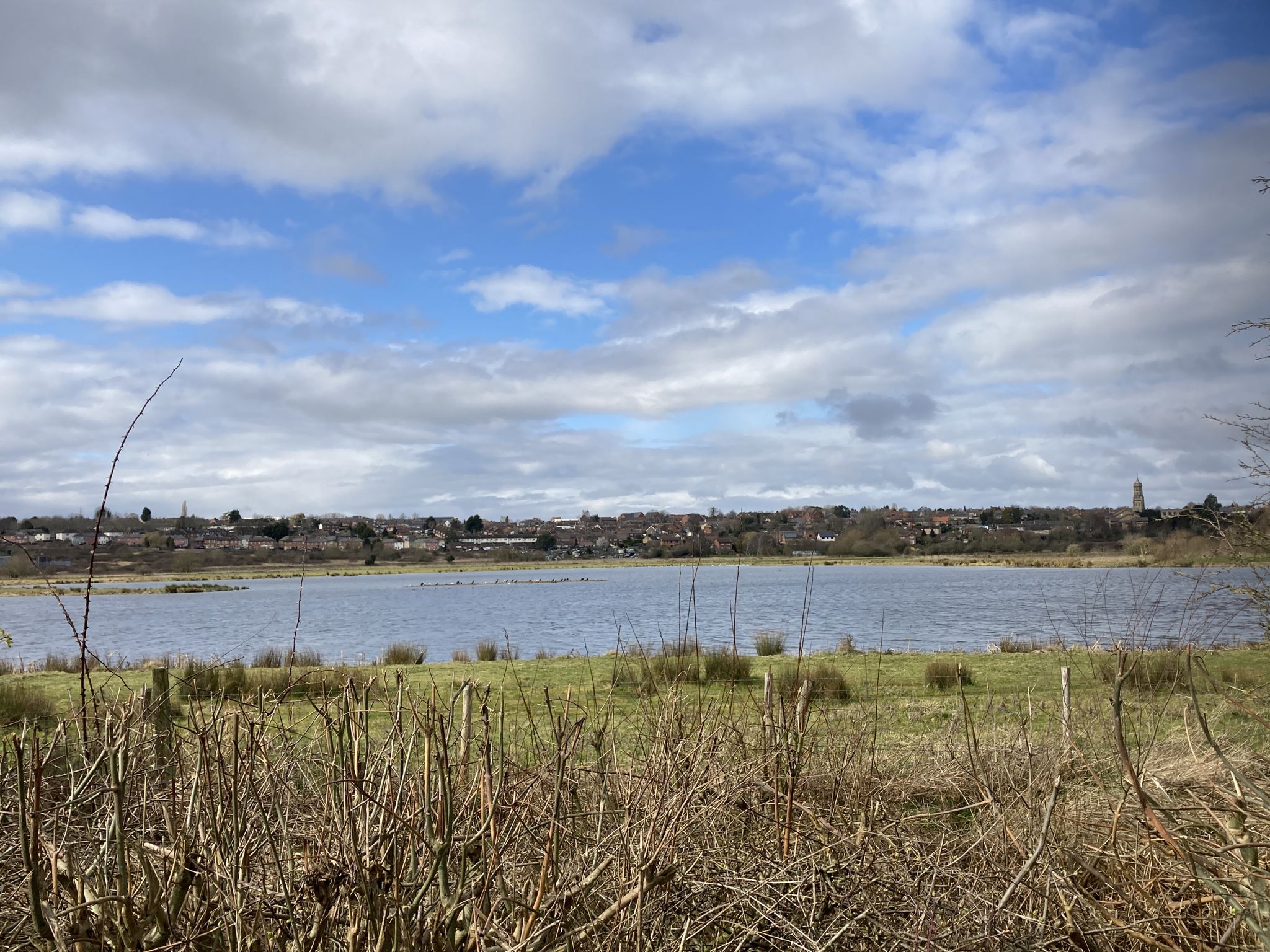 Irthlingborough in the distance