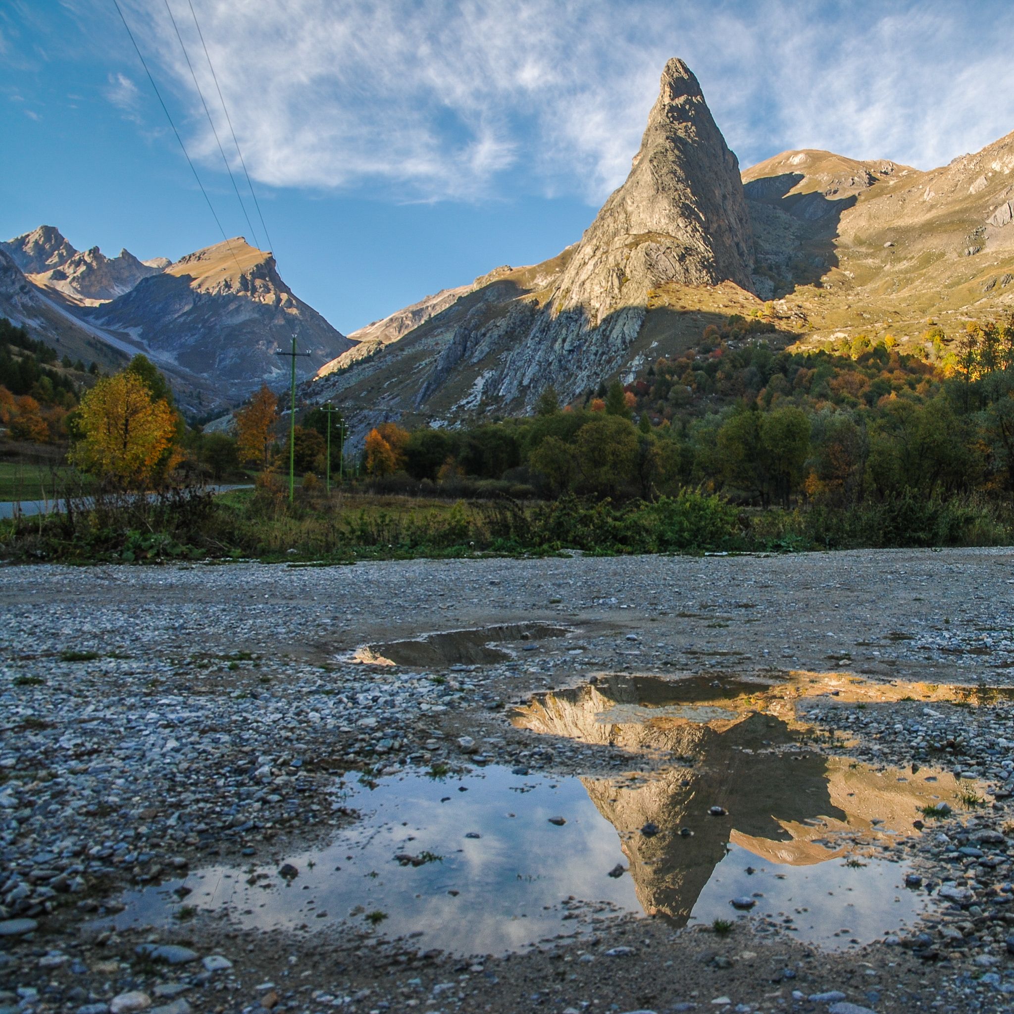 Spiegelung von Rocca Croce Provenzale am Ende der Wanderung